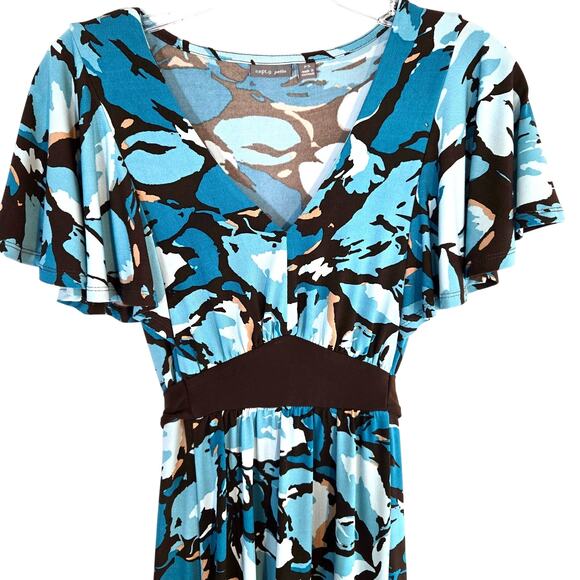 Apt. 9 Women's Dress PS Petite Small Blue Green Sleeves Misses Size P4  P6 4 6 - Picture 2 of 6